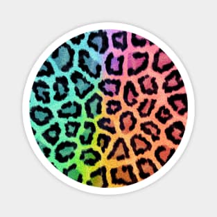 Neon Leopard Print Magnet